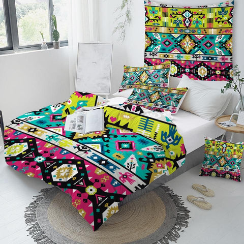 Image of Colorful Aztec Comforter Set - Beddingify