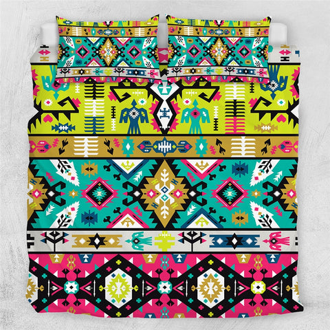 Image of Colorful Aztec Bedding Set - Beddingify