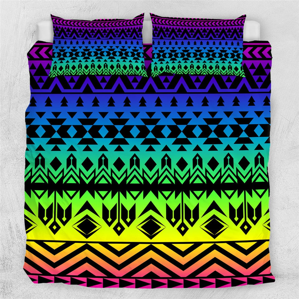 Aztec Colorful Totem Bedding Set - Beddingify