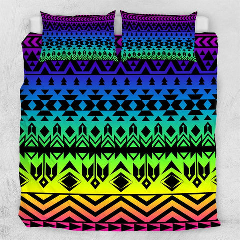Image of Aztec Colorful Totem Comforter Set - Beddingify