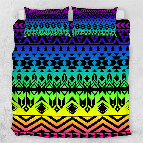 Image of Aztec Colorful Totem Bedding Set - Beddingify