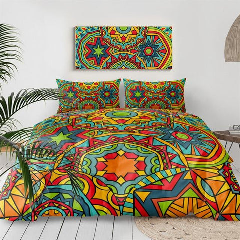 Image of Ethnic Mandala Indigo Comforter Set - Beddingify