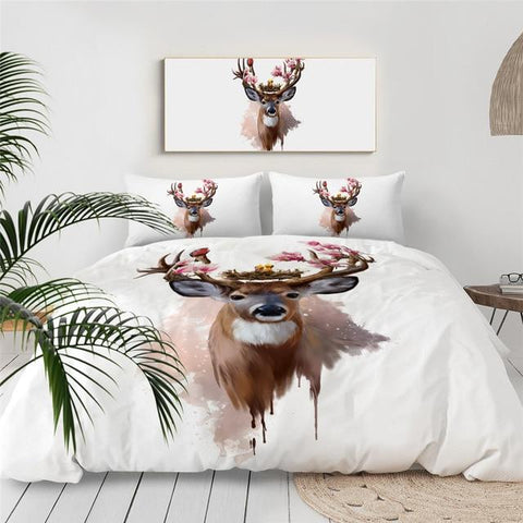 Image of Elk and Bird Comforter Set - Beddingify