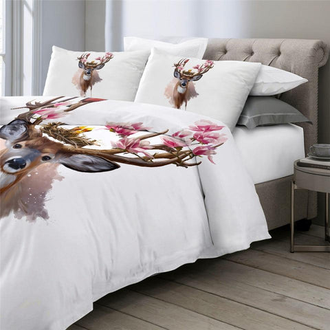 Image of Elk and Bird Comforter Set - Beddingify