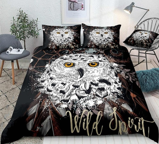 Owl Dream Catcher Bedding Set - Beddingify
