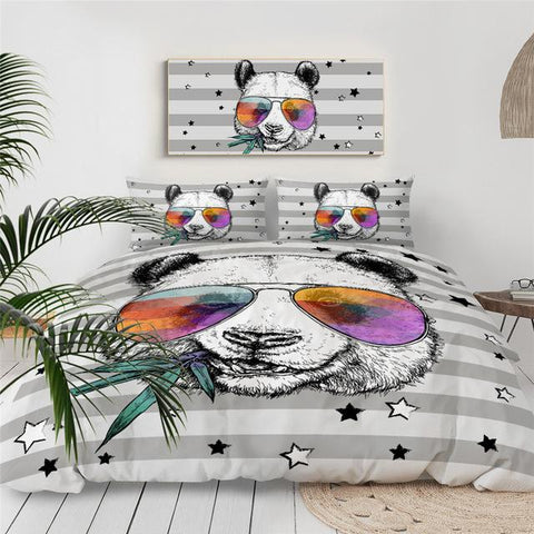 Image of Funny Kid Panda Comforter Set - Beddingify