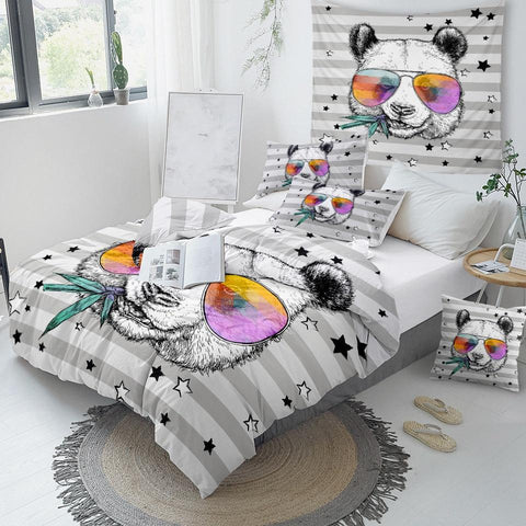 Image of Funny Kid Panda Comforter Set - Beddingify