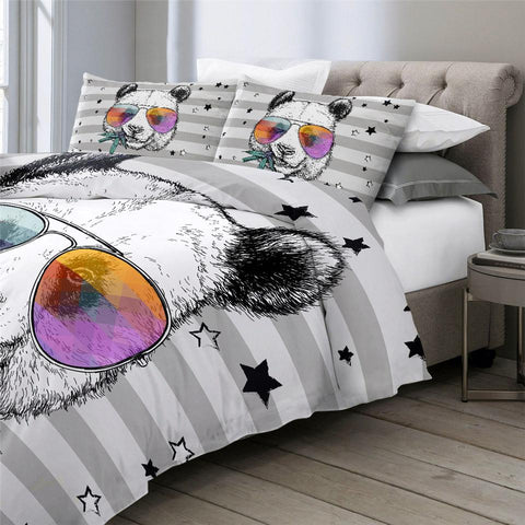 Image of Funny Kid Panda Comforter Set - Beddingify
