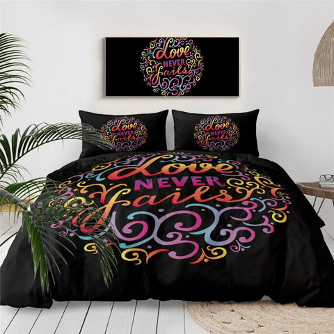 Image of Love Never Fails Comforter Set - Beddingify