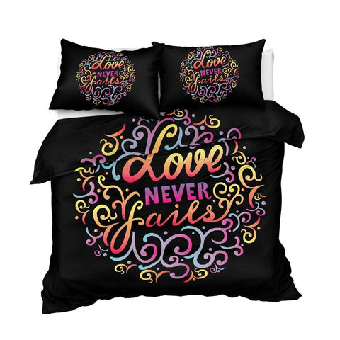 Image of Love Never Fails Comforter Set - Beddingify