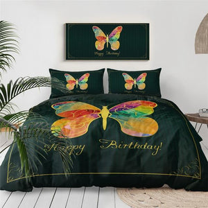 Tie Dye Butterfly Comforter Set - Beddingify