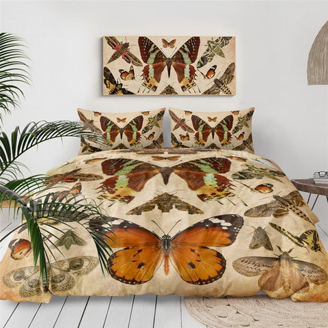 Image of Vintage Butterflies Bedding Set - Beddingify