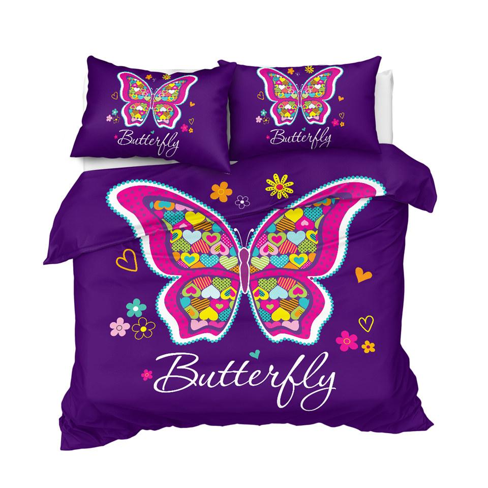 Purple Butterfly Comforter Set - Beddingify