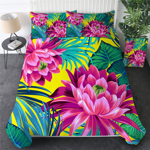Image of Pink Lotus Bedding Set - Beddingify