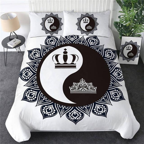 Image of Crown Yin and Yang Comforter Set - Beddingify