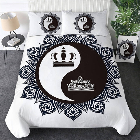 Image of Crown Yin and Yang Bedding Set - Beddingify