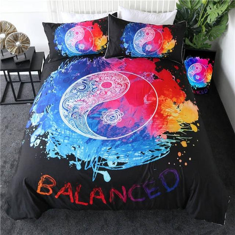 Image of Colorful Yin and Yang Comforter Set - Beddingify