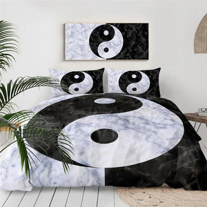 Black White Yin and Yang Comforter Set - Beddingify