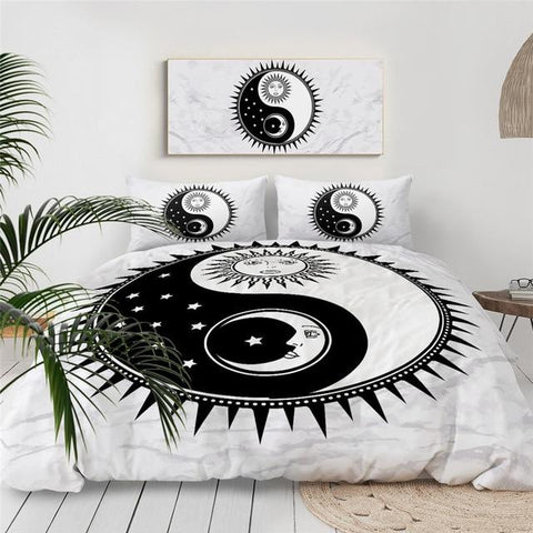 Image of Yin and Yang, Moon and Sun Comforter Set - Beddingify