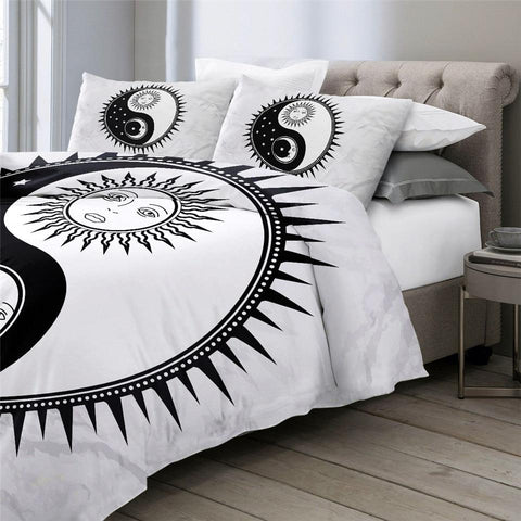 Image of Yin and Yang, Moon and Sun Comforter Set - Beddingify