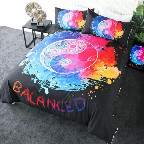 Image of Colorful Yin and Yang Comforter Set - Beddingify