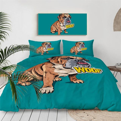 Image of Bulldog Dogs Comforter Set - Beddingify