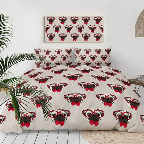 Image of Tiny Bulldog Dogs Comforter Set - Beddingify