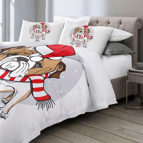 Image of Cool Bulldog Dogs Comforter Set - Beddingify