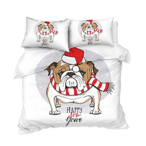 Image of Cool Bulldog Dogs Comforter Set - Beddingify