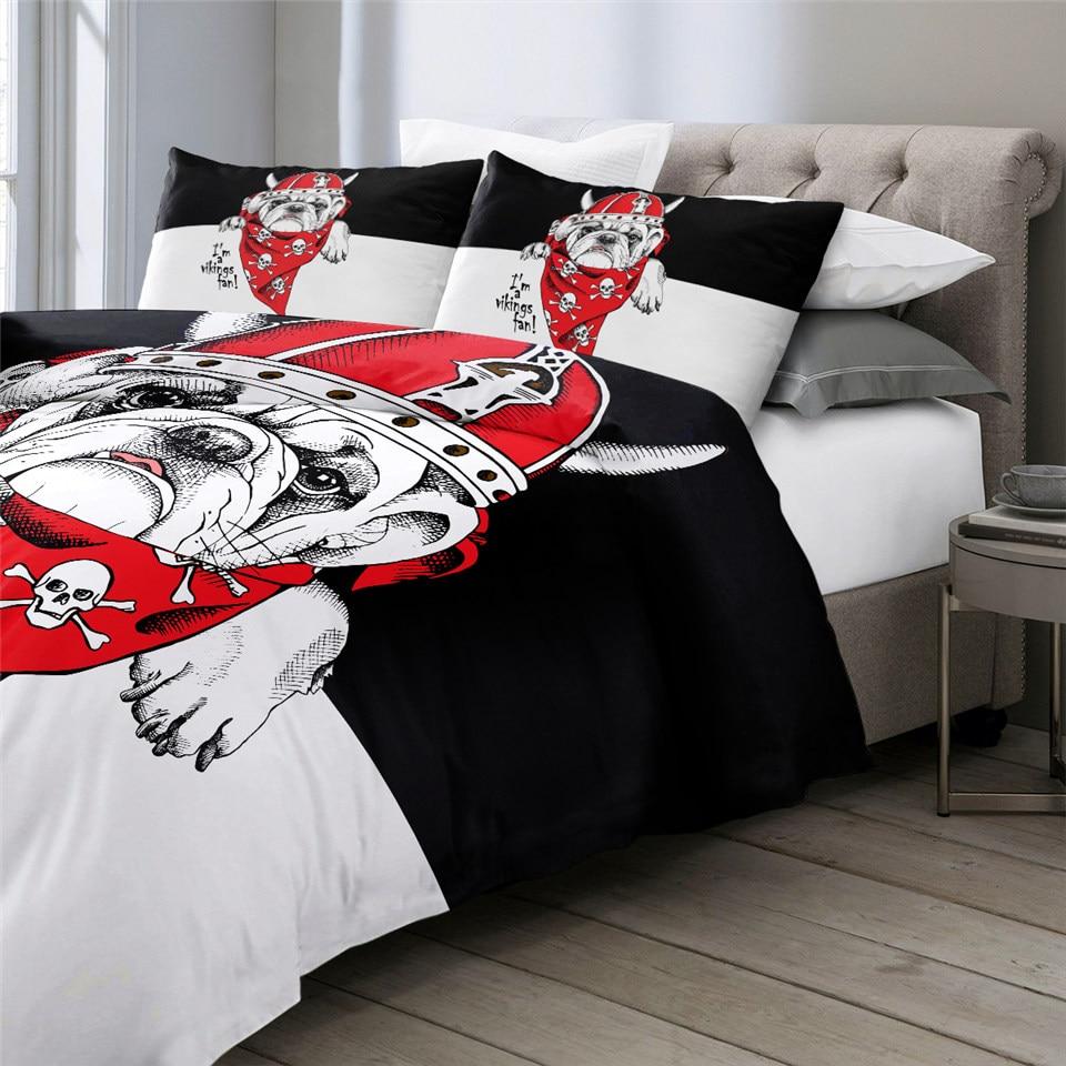 Viking Bulldog Dogs Comforter Set - Beddingify