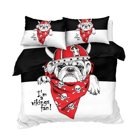 Image of Viking Bulldog Dogs Comforter Set - Beddingify