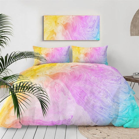 Image of Rainbow Tie Dye Comforter Set - Beddingify