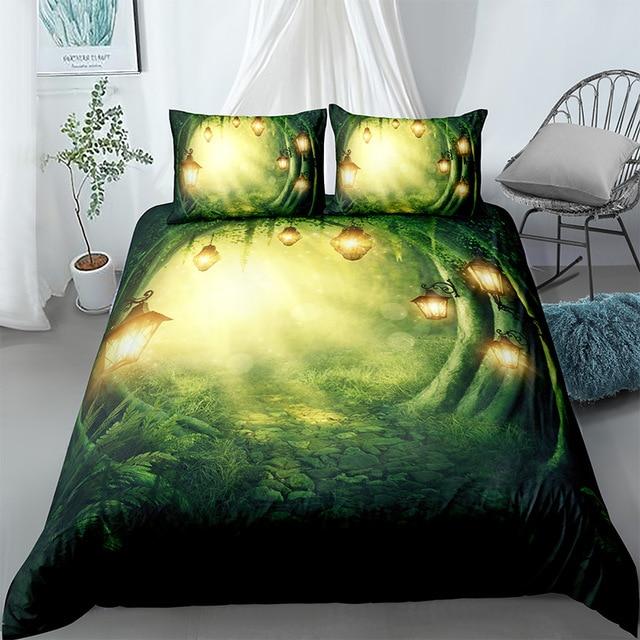 3D Jungle Landscape Comforter Set - Beddingify