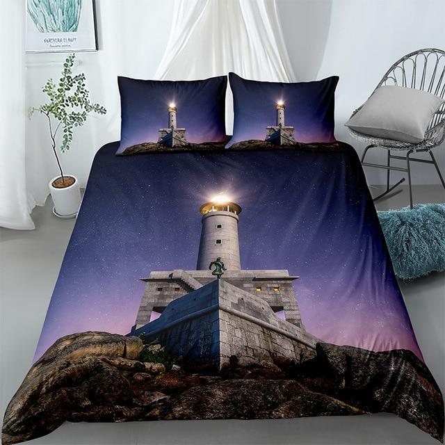 3D Lighthouse Landscape Comforter Set - Beddingify