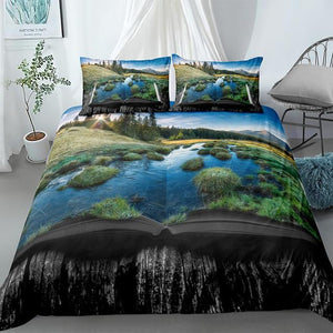 Stream Landscape Comforter Set - Beddingify