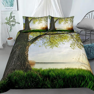 Tree Lake Landscape Comforter Sets - Beddingify