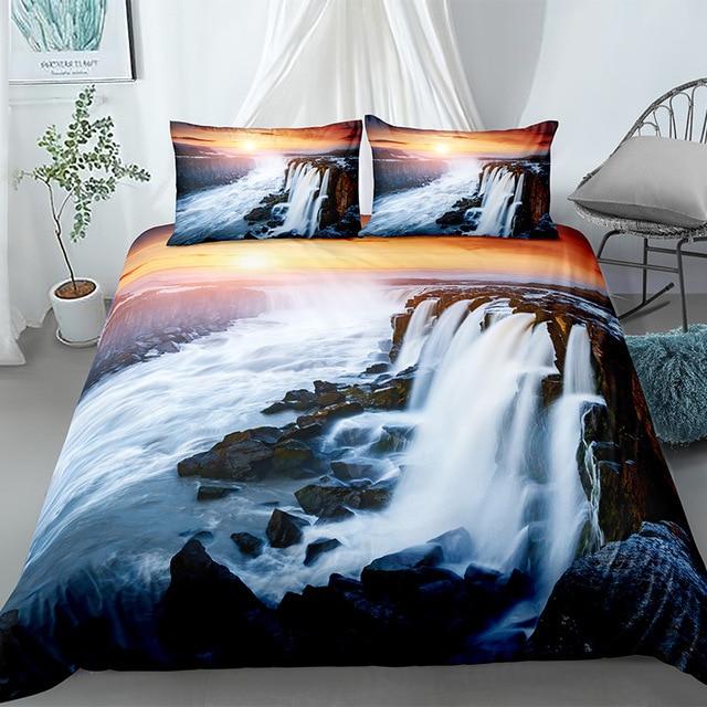 Waterfall Landscape Comforter Sets - Beddingify