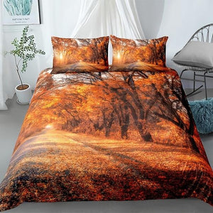 Autumn Forest Landscape Comforter Set - Beddingify