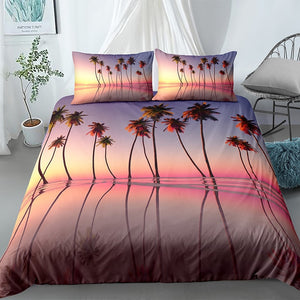 Pink Sunset Landscape Bedding Sets - Beddingify
