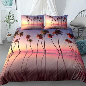 Pink Sunset Landscape Comforter Sets - Beddingify