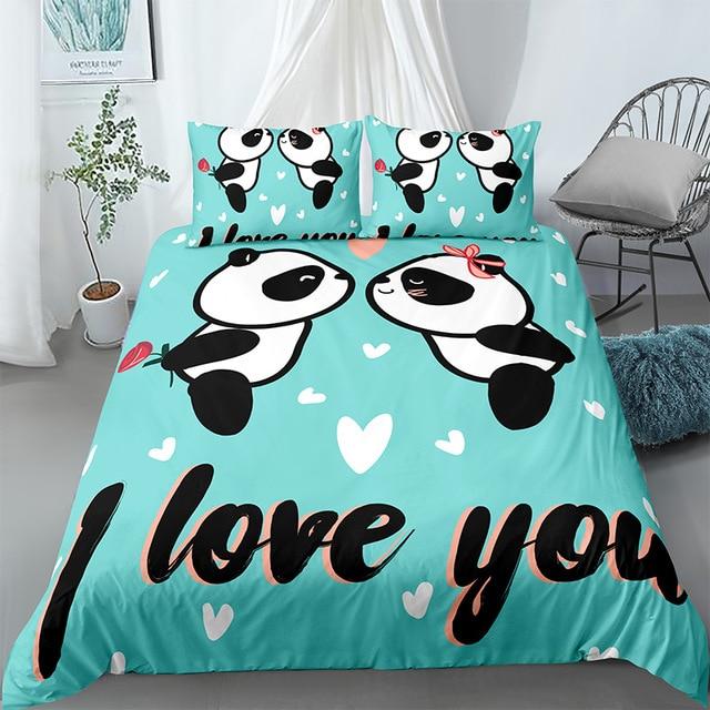 I Love Panda Comforter Set - Beddingify