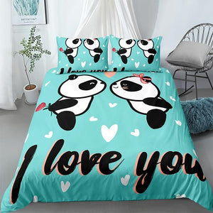 I Love Panda Comforter Set - Beddingify