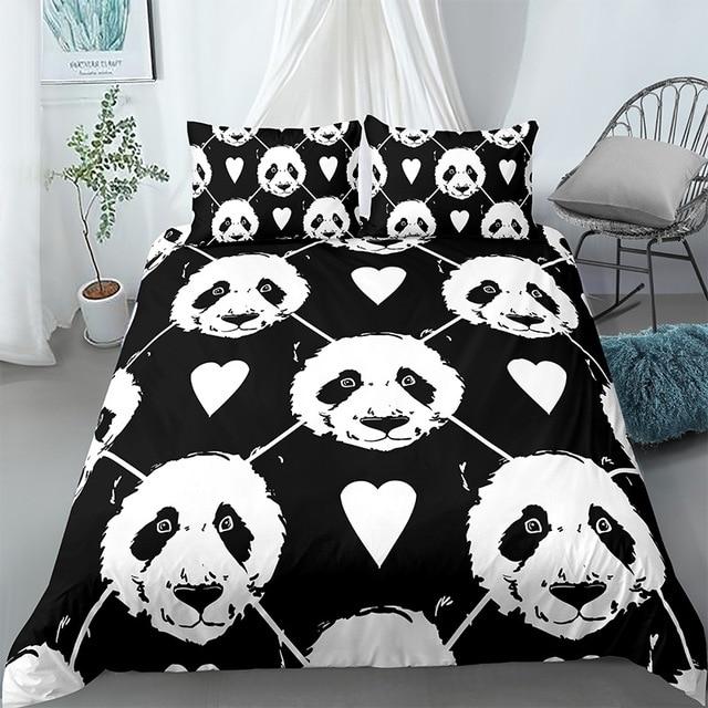 Black Panda Comforter Set - Beddingify