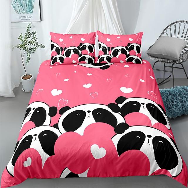 Pink Lovely Panda Comforter Set - Beddingify