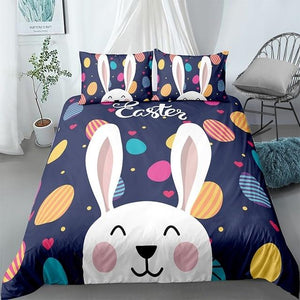 Colorful Rabbit Printed Comforter Set - Beddingify