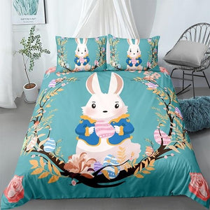 Boys Rabbit Printed Comforter Set - Beddingify