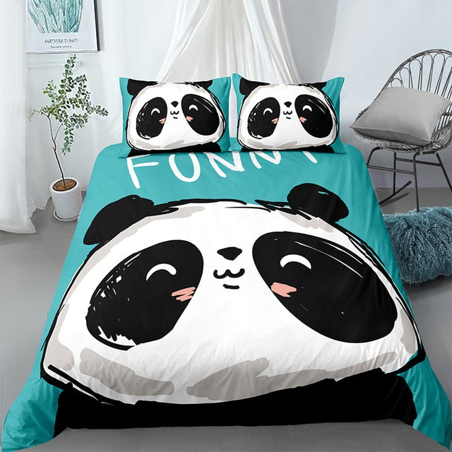 Funny Kids Panda Bedding Set - Beddingify