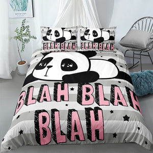 Cartoon Funny Panda Bedding Set - Beddingify