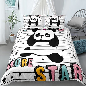 Cartoon Panda Bedding Set - Beddingify