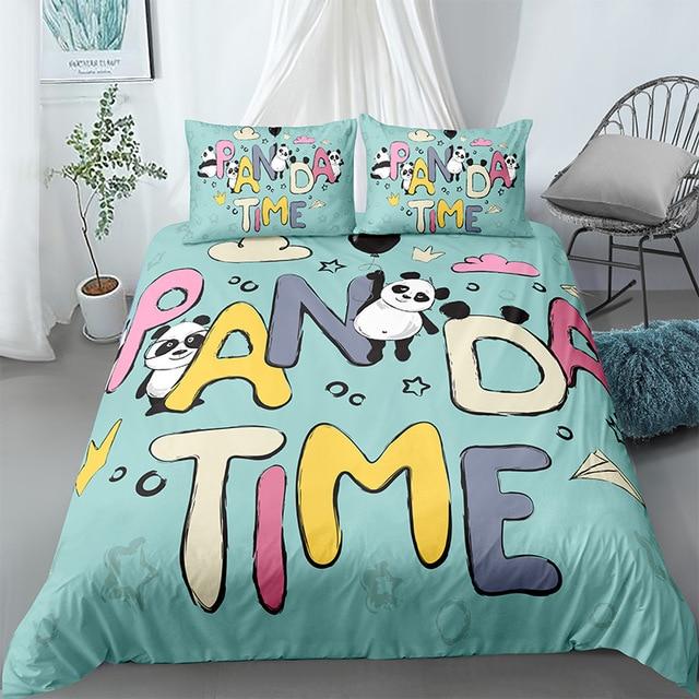 Cartoon Printed Panda Comforter Set - Beddingify